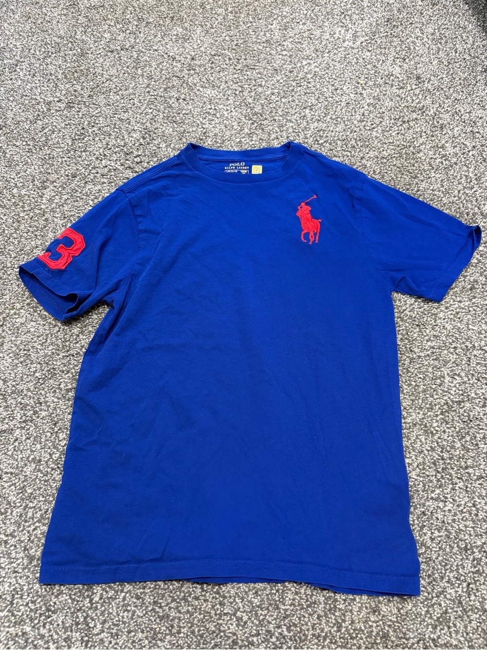Ralph Lauren Royal Blue Short Sleeve Tee with Red Polo Player